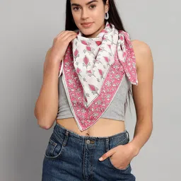 Ravaiyaa Women Floral Printed Cotton Scarf-image-27