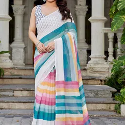 KALINI Silk Blend Handloom Chanderi Saree-picture-24