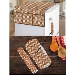 E-Retailer 3 Pieces Appliance Cover Combo 1 Refrigerator Top Cover & 2 Fridge Handle Cover-picture-25