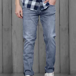 fineblu Men Relaxed Fit Mid-Rise Light Fade Stretchable Jeans-picture-39