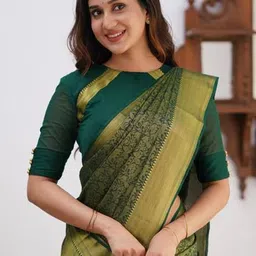 YAMUNE Ethnic Motifs Woven Design Zari Banarasi Saree image 2