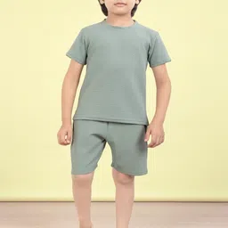 Club96 Boys Round Neck Short Sleeves T-Shirt With Shorts-picture-57