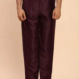 Pro-Ethic STYLE DEVELOPER Men Embroidered Regular Pure Silk Kurta with Trousers image 2