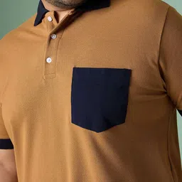 bigbanana Men Plus Size Polo Collar Anti Odour Pockets T-shirt image 5
