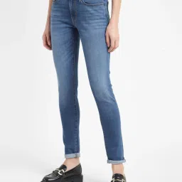 levi's Women's 711 Blue Skinny Fit Mid Rise Jeans-picture-18