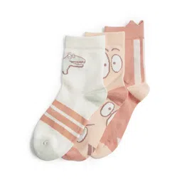 ADIDAS Unisex Pack Of 3 Patterned Cotton Ankle-length Socks-picture-15