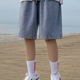StyleCast x Revolte Men Solid Denim Shorts-image-23