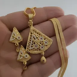 V.K.PAYAL.JEWELLERY Gold Plated Artificial Stones Studded Jewellery set-picture-38