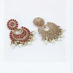 Anvik Women Contemporary Circular Chandbalis Earrings image 2