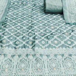 LeeliPeeri Designer Embroidered Unstitched Dress Material image 4