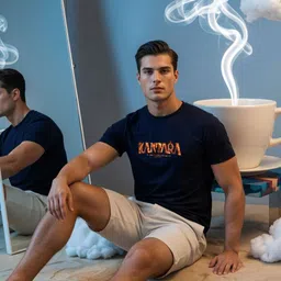 ADRO Men Typography Printed T-shirt image 2