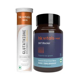 HK VITALS Set Of 2 Glutathione Tablets- 15 Tabs -Lemon & DHT Blocker Tablet - 30 Tabs-picture-23