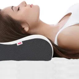 hrk Cervical Contour Memory Stomache / Side Sleepers / Anti-Snoring Memory Foam Solid Orthopaedic Pillow Pack of 1 image 5