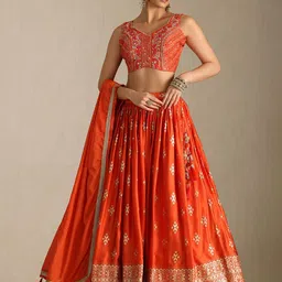 Soch Embroidered Zari Ready To Wear Lehenga And Blouse With Dupatta image 1