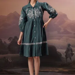 all about you Embroidered Fit & Flare Dress image 2