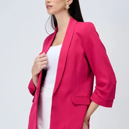 SALT ATTIRE Shawl Collar Front Open Blazers image 3