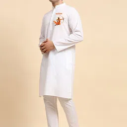 Moda Rapido Men Ethnic Motifs Printed Regular Pure Cotton Kurta with Pyjamas image 4