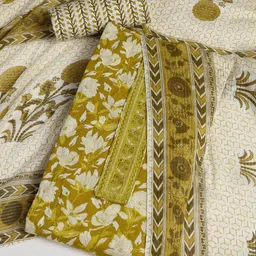 Meena Bazaar Floral Printed Unstitched Dress Material image 1