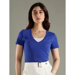 Tommy Hilfiger V Neck Regular Fit Cotton T-shirt image 1