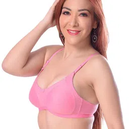 Samvar Pink Cotton Non-Wired Non Padded Minimizer Bra image 2