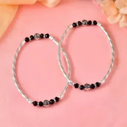 VOJ Silver-Plated Artificial Beads Anklet-picture-20