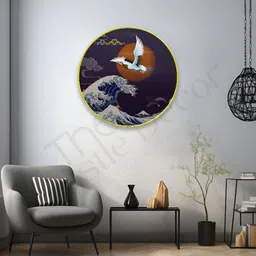 The Castle Decor Black & Grey Birds Sparkle Wooden Wall Art-image-76