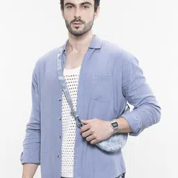 LOVE PANGOLIN Men Relaxed Spread Collar Shirt-picture-11