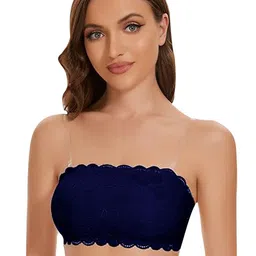 ComfyStyle Floral Bandeau Bra Full Coverage Lightly Padded image 3