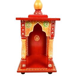 apka mart Wooden Mandir For Home & Office Single Idol Pooja Mandir-picture-43