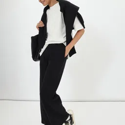 FEMMELLA Women Cotton Shirt Collar Pullover Sweatshirt-image-94