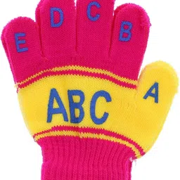 ketkar Unisex Kids Striped Winter Gloves image 3