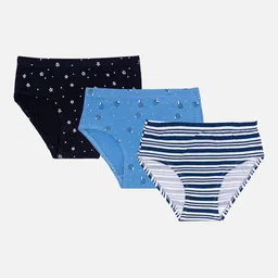 Bodycare Pack Of 3 Printed Assorted Basic Briefs KGA1154O-PK005 image 1