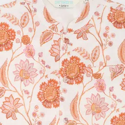 indus route by Pantaloons Boys Printed Mandarin Collar Pure Cotton Nehru Jacket image 5