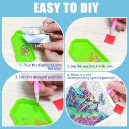 barepepe DIY 5D Diamond Painting Kit for Kids (Mix Design) (Pack of 1) Embossed 7 inch x 7 inch Painting image 3