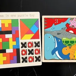 vhd Wooden Brain Game Combo | Logic & Sea Animal Puzzles DD97-picture-13