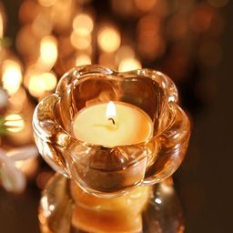 Pure Home and Living Gold-Toned & Transparent 4 Pieces Tealight Candle Holder-picture-14