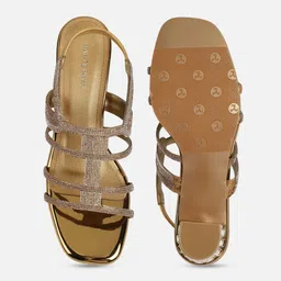 Mochi Women Ethnic Embellished Open Toe Flats with Bows image 3