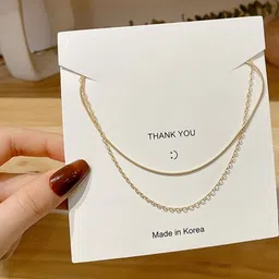Arzonai Women Gold-toned Layered Necklace-picture-30