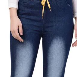 Ira Collections Women Comfort Relaxed Fit Mid-Rise Heavy Fade Stretchable Jeans image 4