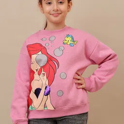 Kids Ville Girls Disney Princess Printed Oversized Sweatshirt-picture-39