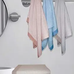 Myntra Elegant Homes Blue & Brown 5 Striped Cotton 150 GSM Bath Towel-image-43