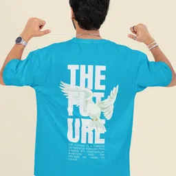 HANGERHOOD Typography Printed Round Neck Pure Cotton Oversized T-shirt-picture-27