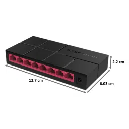 MERCUSYS 8 Ports Switch/Plug (Green Ethernet Technology, MS108G, Black) image 2