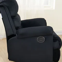 SOLIS Royale - The Desired Comfort Black Fabric Motorized Powered 1 Seater Recliner image 5