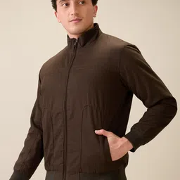 ColorPlus Mock Collar Pure Cotton Bomber Jacket image 3