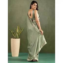 KAYOMMI Sequinned Pure Chiffon Ready to Wear Saree image 2