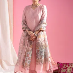 CaniBani Women Ethnic Motifs Embroidered Regular Sequinned Kurta with Trousers & With Dupatta-picture-12