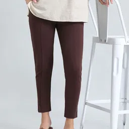 Go Colors Women Slim Fit Pleated Regular Trousers image 4