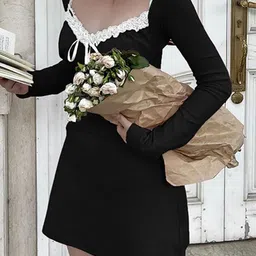 StyleCast x Revolte Sweetheart Neck Lace-Up A-Line Mini Dress-image-71