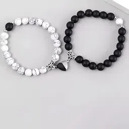 PASU FASHION Unisex Pack Of 2 Magnetic Beads Couple Charm Bracelet-picture-18